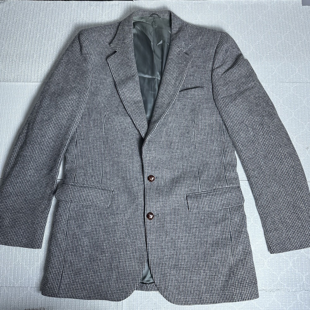 Stafford Men's Tweed Sport Coat Blazer Nailhead Brown Wool Two Button 42 XT